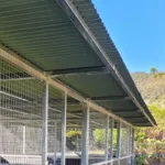 Monoclad steel roof profile on stable